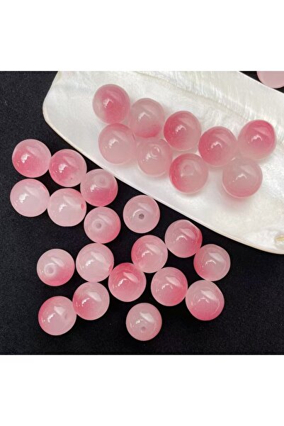 Choice7 8mm Rose red 8mm/50pcs Sweet Style Dual Color Glass Loose Beads For H...