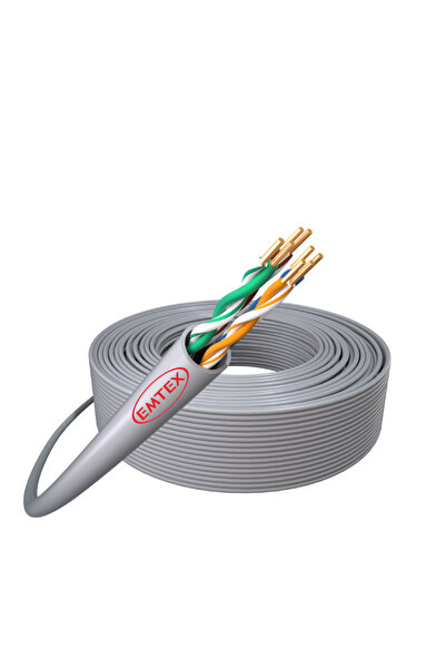 Emtex U/UTP cable, Cat.5e, Copper, 24AWG/1, PVC jacket, Eca, Fluke Pass, box ...