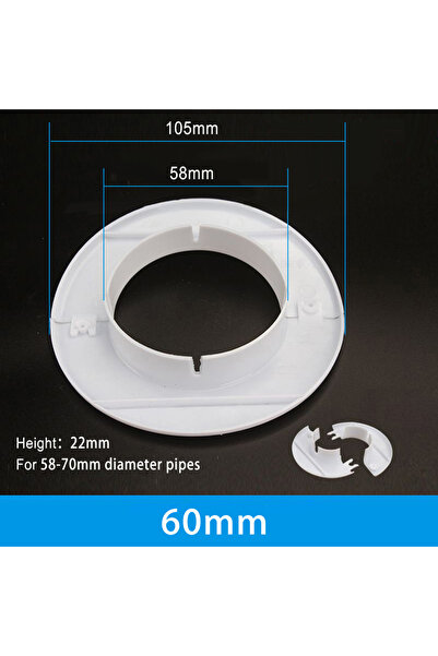 Choice4 60mm 40-80mm Pipes Hole Cover PP Air Conditioning Conduit Pipe Entry ...