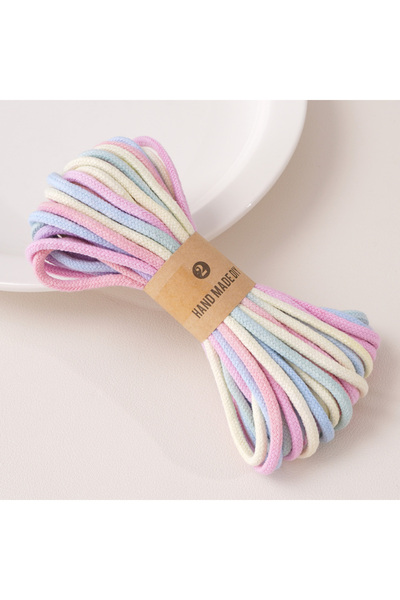 Choice1 4mm 10m Style2 4mm 10m Colored Gradient Cotton Cord - For Bag Garment...