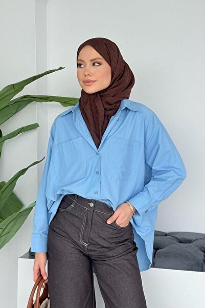 Şulemoda Giyim Poplin Shirt Blue