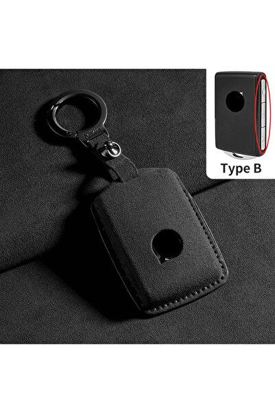 Choice8 Black B1 Leather Car Key Case Cover For Volvo S60 S90 XC40 XC60 XC90 ...