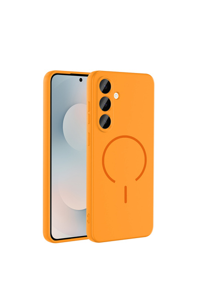 Paladyum Case Orange Silicone Meta Cover with Magsafe Feature Compatible with...