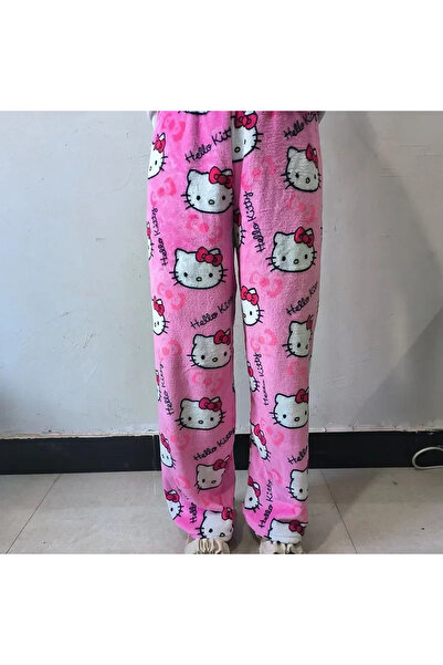 Choice11 بنطال بيجاما سميك من بانداي مقاس XXL بتصميم هيلو كيتي، مصنوع من قماش...