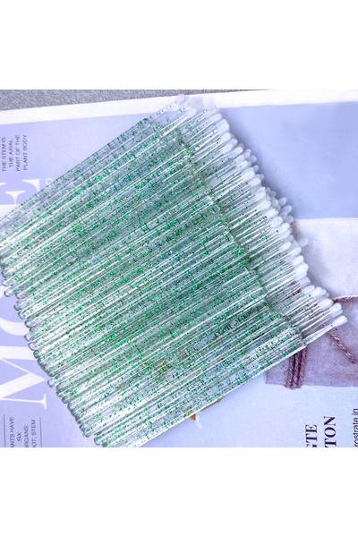 Choice5 ١٠٠ قطعة من فرشاة الماسكارا الخضراء للاستخدام مرة واحدة، فرشاة دقيقة ...