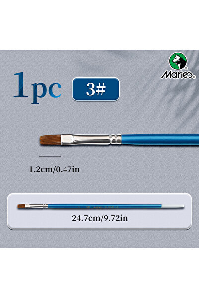 Choice10 مجموعة فرش طلاء مسطحة من ماري، 3 12 مقاسًا، للزيت، أكريليك، والجواش،...