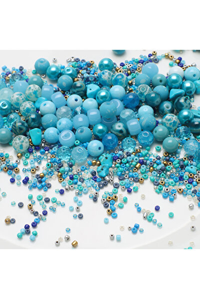 Choice1 SKY BLUE 40g Mixed Size Colorful Czech Glass Seed Beads Loose Round S...