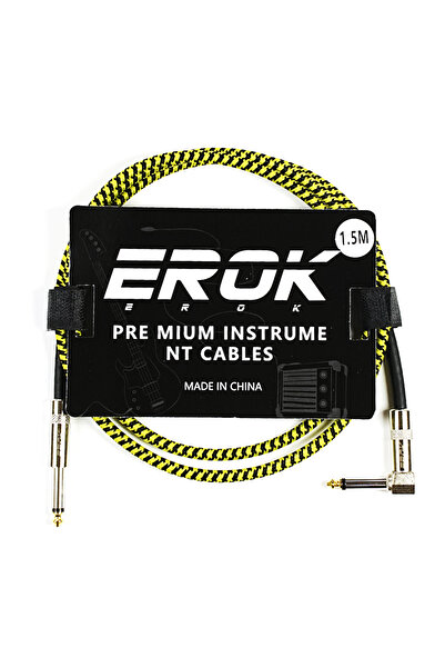 Choice16 1.5M-Yellow EROK 1.5M/3M/6M/10M Premium Guitar Cable 1/4 Inch Instru...