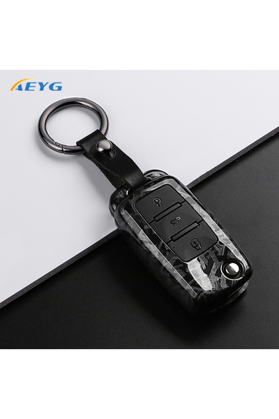 Choice5 Carbon 3A Set 2 ABS Carbon Fiber Car Key Case Cover For VW Volkswagen...