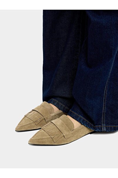 PARFOIS Kadın Püsküllü Deri Makosen