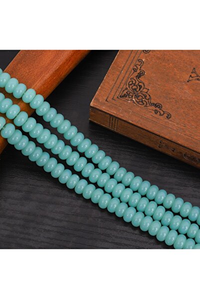 Choice4 72 قطعة من خرز البورسلين الأزرق السماوي، خرز دائري من الكريستال الزجا...