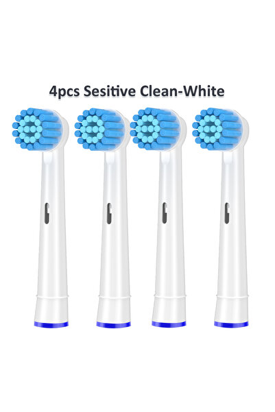 Choice4 ٤ قطع من رؤوس فرشاة أسنان بديلة بيضاء 17S، من ٤ إلى ١٢ قطعة، لفرشاة ا...