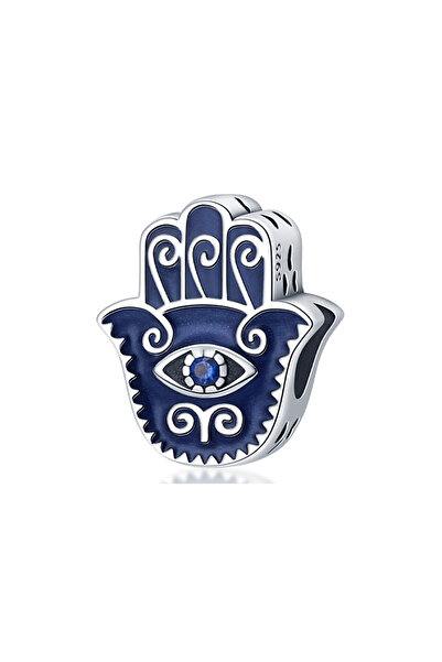 Choice50 PAC049 خرزة فضة إسترليني عيار 925 بتصميم فراشة زرقاء غامضة وعين الشي...