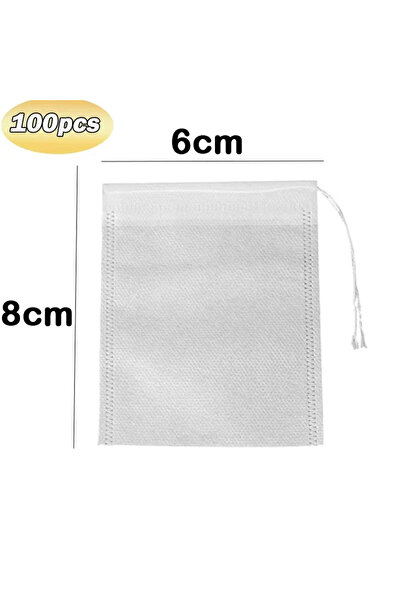 Choice1 6x8cm-100pcs 100Pcs Disposable Teabags Non-Woven Fabric Tea Filter Ba...
