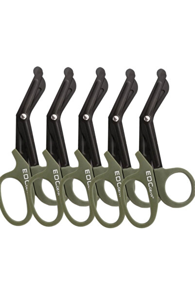 Choice8 5PC Green 5/2/1PCS Medical Rescue Scissors Plastic Handle Stainless S...