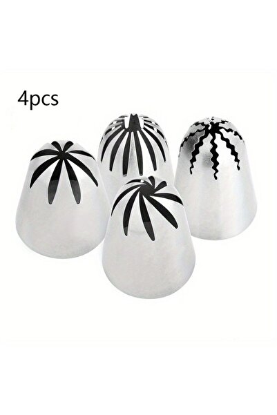 choice2 مجموعة من 4 قطع من فوهات التزيين الروسية، 4 أشكال، رؤوس تزيين كروية، ...