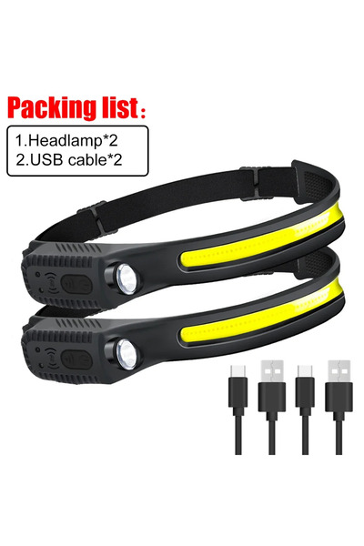 Choice1 مصباحان رأسيان من XIWANGFIRE يعملان بتقنية الحث، مزودان بمصابيح COB و...