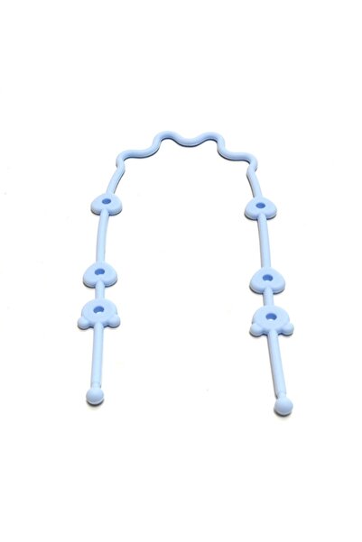 choice2 سلسلة لهاية أطفال زرقاء سماوية مع أحزمة أمان، حامل سيليكون، ملحق لعرب...