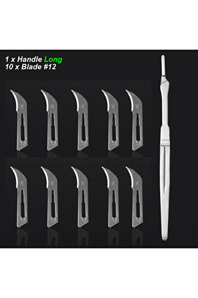 Choice3 Blade No11 Handle L Scalpel Blades Handle Thick Long Carbon Steel Car...