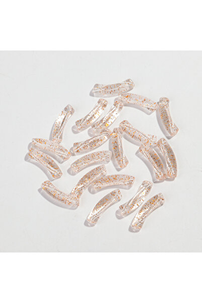 Choice26 8x32mm gold powder 20pcs/lot Acrylic Thin Bamboo Tube Beads Solid Co...