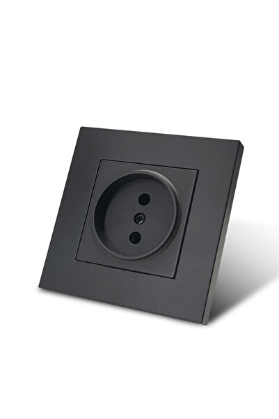 Choice EU 1 Socket Not Ground Black 250V Plugs Socket Electrical Outlets Powe...