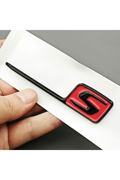 choice2 شعار S ثلاثي الأبعاد باللون الأحمر والأسود، مصنوع من مادة ABS، فضي وأ...