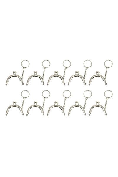 Choice1 حقيبة معدني فضي مكون من 10 قطع، إطار معدني مقوس، حقيبة لحقيبة النقود ...