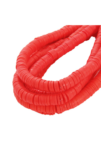 Choice15 6mm Red 6mm 350Pcs Handmade Flat Round Polymer Clay Beads Chip Disk ...