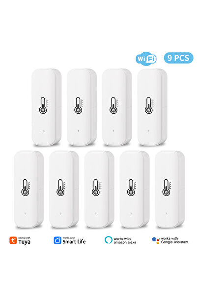 Choice8 9 قطع من مستشعرات درجة الحرارة والرطوبة بتقنية الواي فاي من تويا، جها...