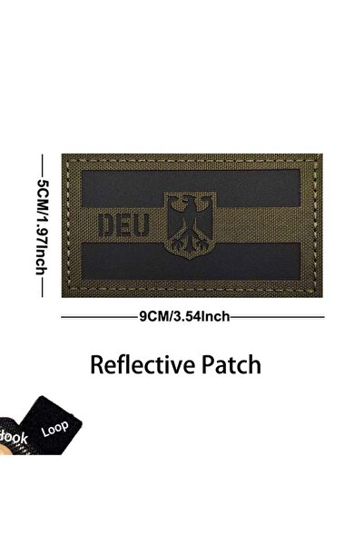 Choice10 HK103-09-Eagle-Green علم ألمانيا، شعار معنوي، نسر ألماني، رقعة DEU، ...