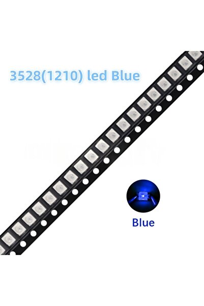 Choice3 أزرق (طرفان) 100 قطعة من رقائق ثنائيات LED 3528 SMD، أبيض دافئ، أحمر،...
