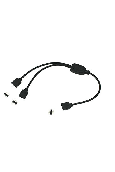 Choice6 كابل تمديد شريط إضاءة LED أسود ذو 4 دبابيس، من 1 إلى 2، موزع طاقة ذو ...