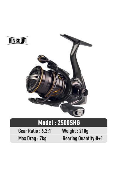 Choice7 بكرة صيد كينغدوم MT2500SHG مايكرو فلاي برو، خفيفة الوزن للغاية، مزودة...