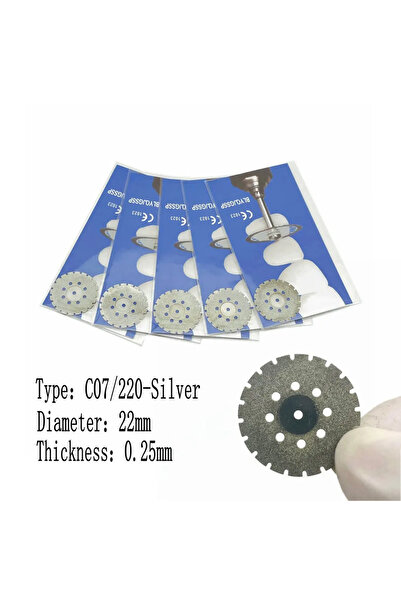 Choice13 C07-220-Silver-5pcs 5pcs أقراص ماسية طبية مزدوج الجوانب لقطع السماكة