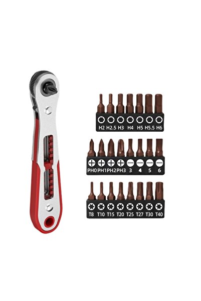 Choice1 مجموعة مفكات زاوية قائمة PRO-RED مكونة من 24 قطعة، مجموعة مفكات صغيرة...