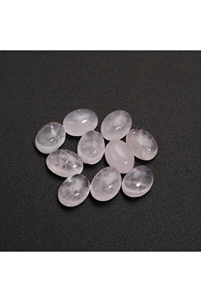 Choice8 6x8mm 10pcs 2-10Pcs Rose Quartz Cabhon Beads Loose Flat Back Cabhon S...