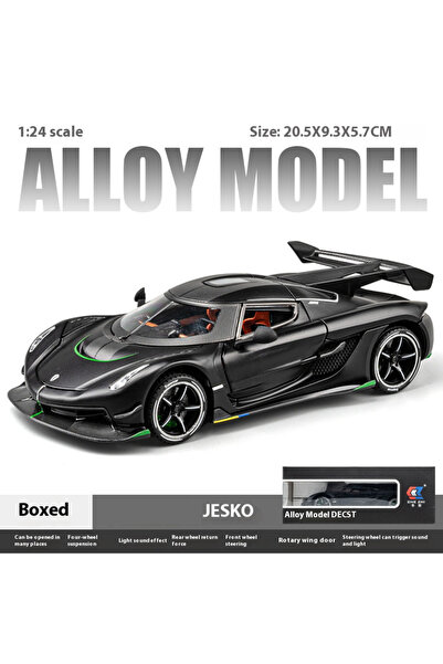 choice2 black with box Simulation 1:24 Jesko Car Model Alloy Car Model Sports...