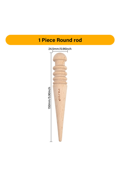 Choice1 Round rod-1 pc WUTA 1PC Leather Burnisher Wood Slicker Rounded Edge B...