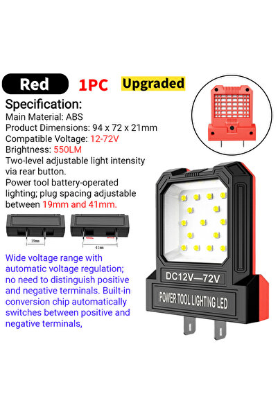 Choice14 مصباح عمل LED أحمر بقوة 14 واط، يعمل بجهد 12-72 فولت، من 1 إلى 5 قطع...