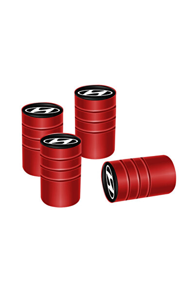 Choice3 غطاء صمام إطار سيارة هيونداي A - أحمر، 4 قطع، مصنوع من سبائك الألومني...