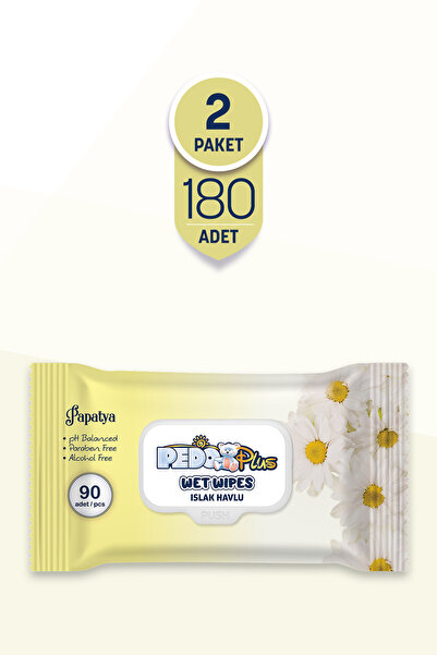 Pedo Papatya Kokulu Islak Mendil 90'lı 2 Paket