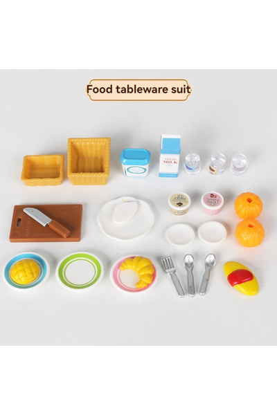Choice19 Food tableware suit Children's simulated play house mini toy model o...