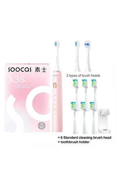 choice2 فرشاة أسنان كهربائية سونيك SOAS X3S وردية اللون، مقاومة للماء بمعيار ...