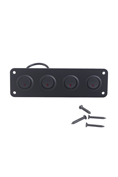 Choice red 4 button 12V 1-5 Gang Universal Toggle Switch Panel USB Car Boat M...