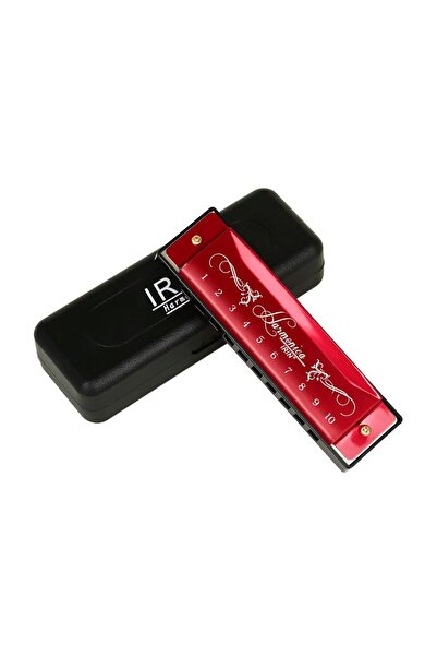 Choice3 Red IRIN 10 Hole Harmonica Colorful C Key Harmonica Woodwind Instrume...