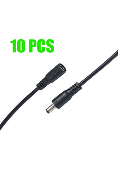 Choice4 طول السلك 15 سم، 10 أزواج، 10 قطع، أسود، 5.5 × 2.1 مم، موصل مقبس تيار...