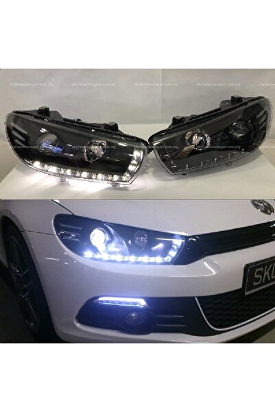 X POWER TUNİNG VOLKSVAGEN SCİROCCO 2009-2017 SİYAH SONAR LEDLİ ÖN FAR