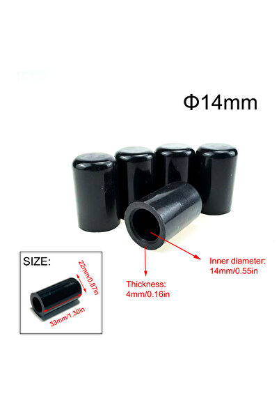 Choice6 5Pcs Black-14MM 5pcs Black Silicone Blanking Cap Intake Vacuum Hose E...