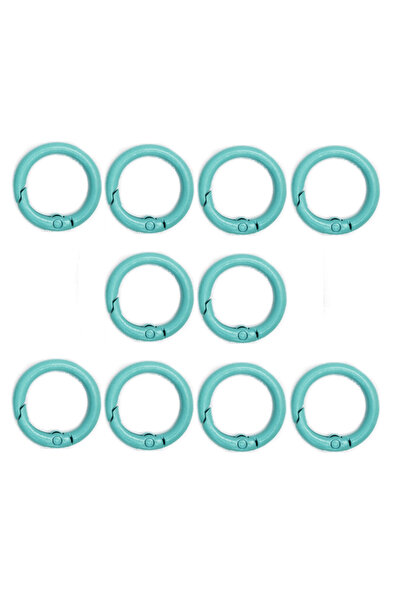 Choice5 10 قطع - 24 مم أزرق بحيري، 10 قطع ملونة 24 مم مشبك سلسلة مفاتيح دائري...