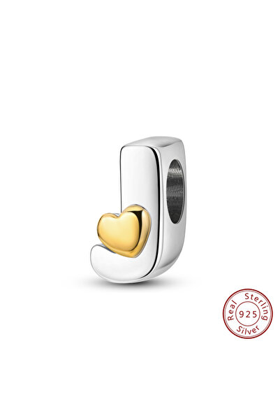 Choice12 J Classic 925 Sterling Silver 26 Letters A-Z Alphabet Charm Heart Lo...